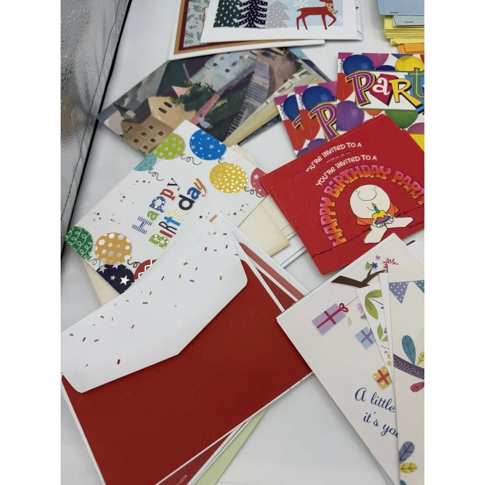 Lot 15+ Greeting Cards+Envelopes Birthday/Sympathy/Thinking of You/Holiday+More